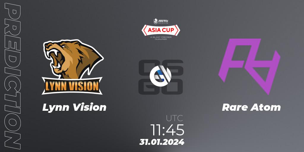 Lynn Vision - Rare Atom: Maç tahminleri. 31.01.24, CS2 (CS:GO), 5E Arena Asia Cup Spring 2024 - BLAST Premier Qualifier