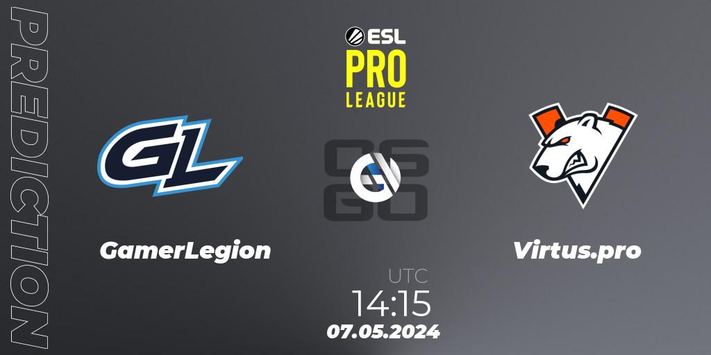 GamerLegion - Virtus.pro: Maç tahminleri. 07.05.24, CS2 (CS:GO), ESL Pro League Season 19