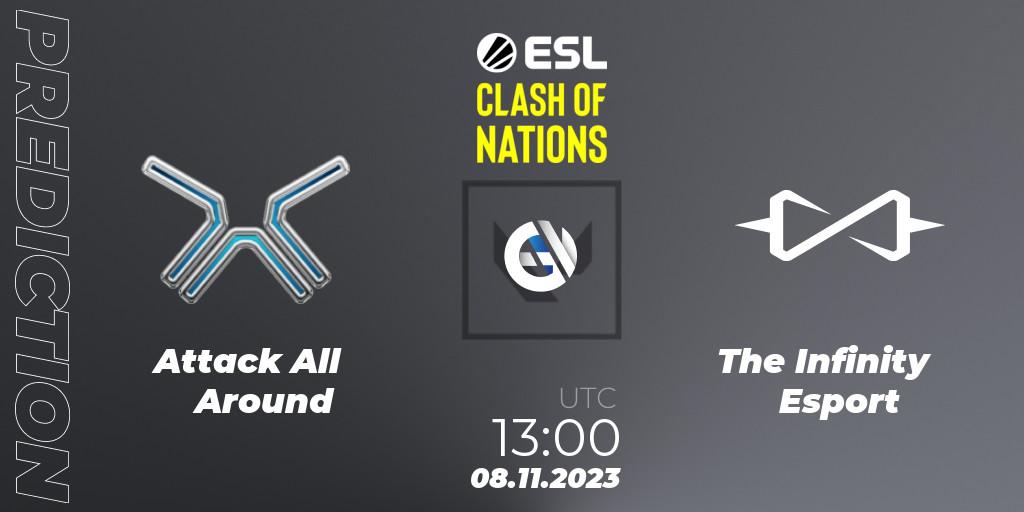 Attack All Around - The Infinity Esport: Maç tahminleri. 08.11.2023 at 13:00, VALORANT, ESL Clash of Nations 2023 - Thailand Closed Qualifier