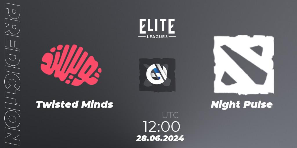 Twisted Minds - Night Pulse: Maç tahminleri. 28.06.2024 at 12:00, Dota 2, Elite League Season 2: Western Europe Closed Qualifier