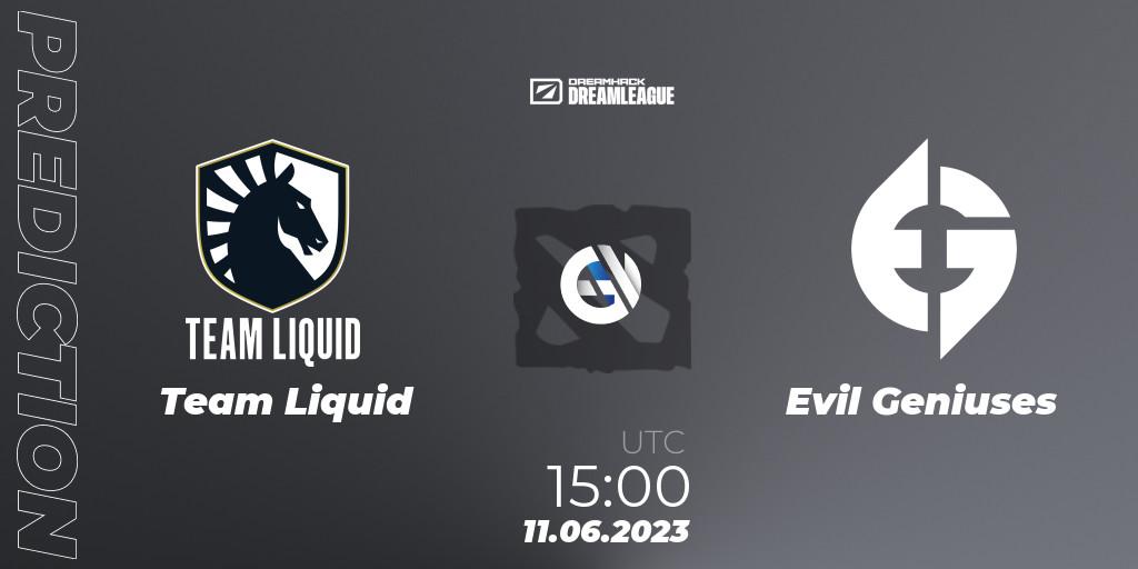 Team Liquid - Evil Geniuses: Maç tahminleri. 11.06.23, Dota 2, DreamLeague Season 20 - Group Stage 1