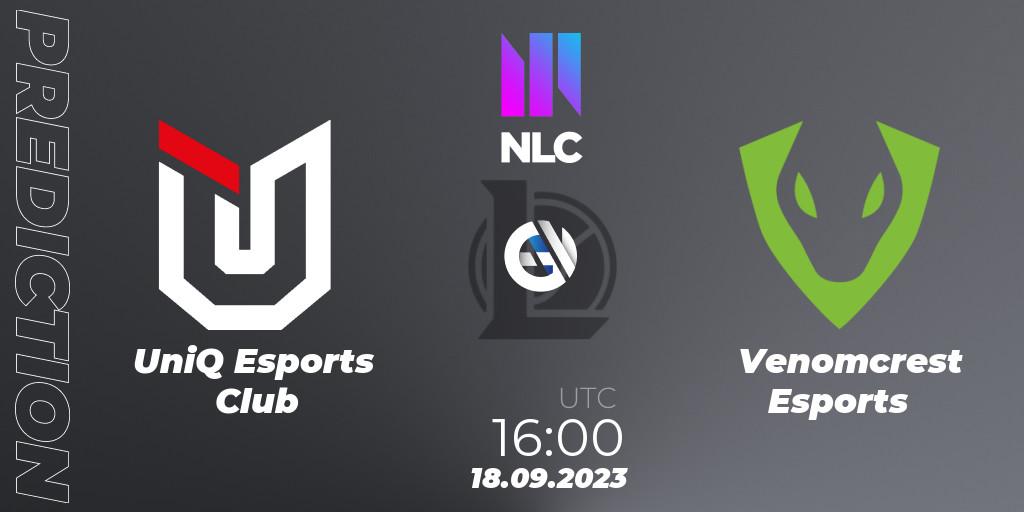 UniQ Esports Club - Venomcrest Esports: Maç tahminleri. 18.09.2023 at 16:00, LoL, NLC Division 1 2024 Promotion