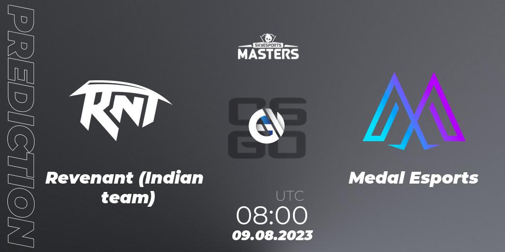 Revenant (Indian team) - Medal Esports: Maç tahminleri. 09.08.2023 at 08:00, Counter-Strike (CS2), Skyesports Masters 2023: Regular Season