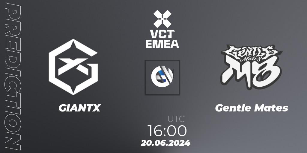 GIANTX - Gentle Mates: Maç tahminleri. 20.06.2024 at 16:00, VALORANT, VALORANT Champions Tour 2024: EMEA League - Stage 2 - Group Stage