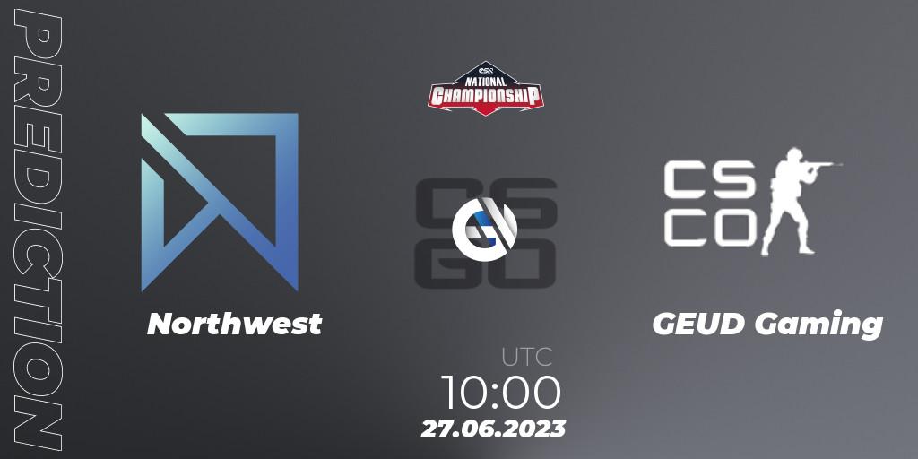 Northwest - GEUD Gaming: Maç tahminleri. 27.06.2023 at 10:15, Counter-Strike (CS2), ESN National Championship 2023