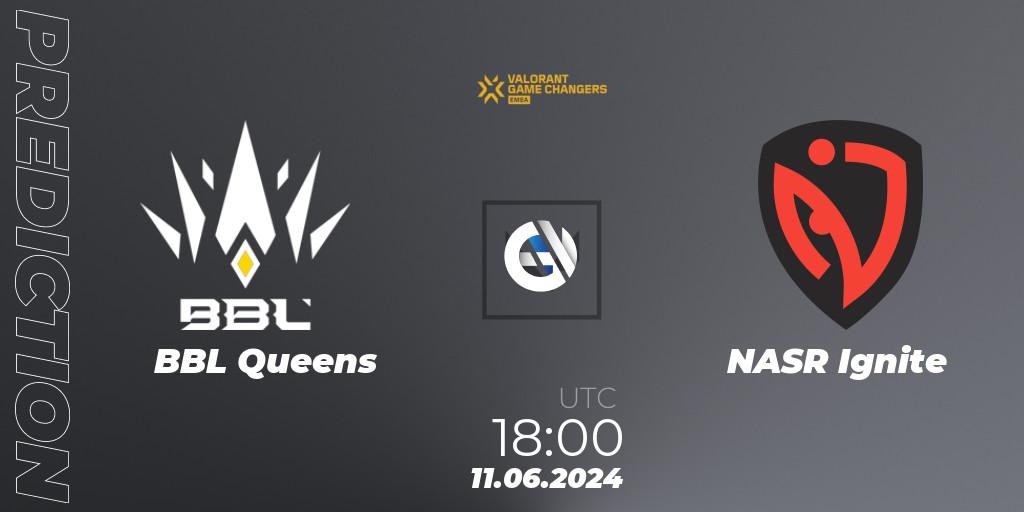 BBL Queens - NASR Ignite: Maç tahminleri. 10.06.2024 at 18:00, VALORANT, VCT 2024: Game Changers EMEA Stage 2