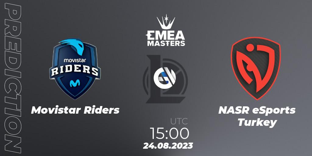 Movistar Riders - NASR eSports Turkey: Maç tahminleri. 24.08.23, LoL, EMEA Masters Summer 2023