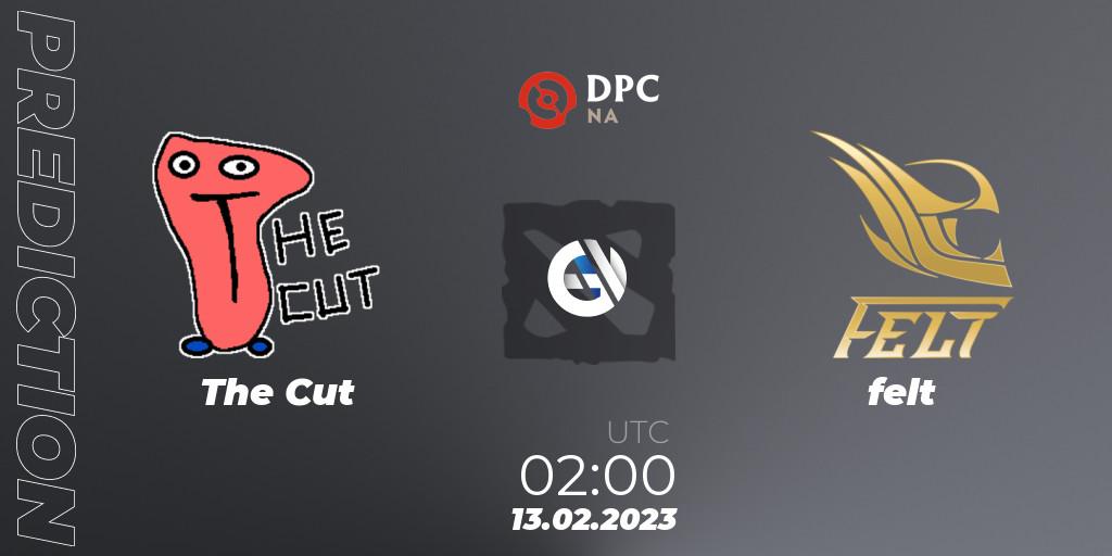 The Cut - felt: Maç tahminleri. 13.02.2023 at 01:57, Dota 2, DPC 2022/2023 Winter Tour 1: NA Division II (Lower)