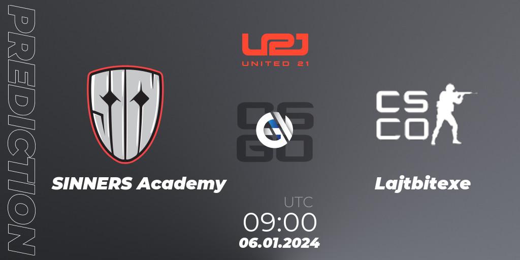SINNERS Academy - Lajtbitexe: Maç tahminleri. 06.01.2024 at 09:10, Counter-Strike (CS2), United21 Season 10