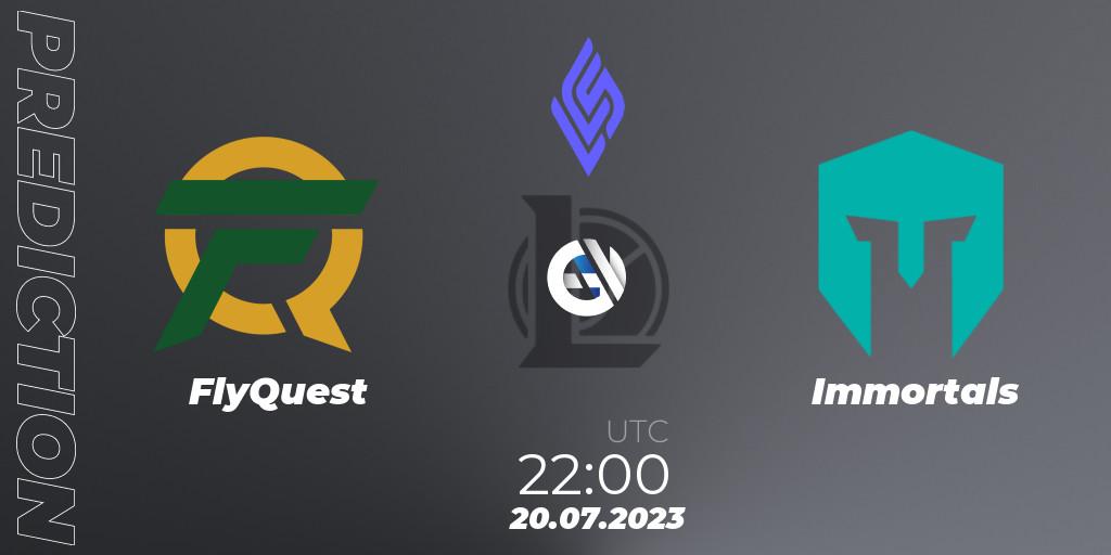 FlyQuest - Immortals: Maç tahminleri. 20.07.2023 at 22:00, LoL, LCS Summer 2023 - Group Stage