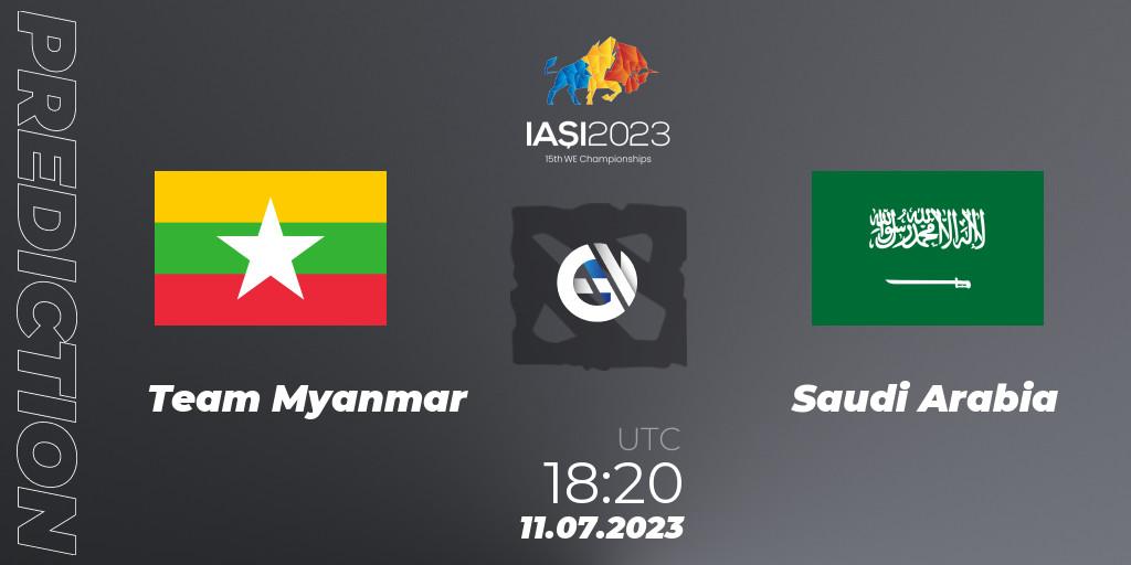 Team Myanmar - Saudi Arabia: Maç tahminleri. 11.07.2023 at 18:14, Dota 2, Gamers8 IESF Asian Championship 2023