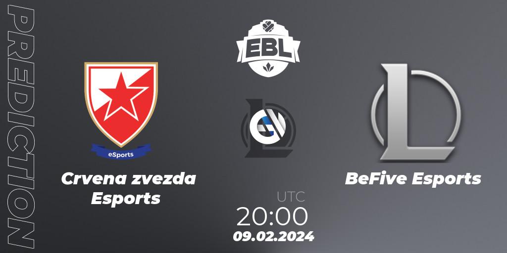 Crvena zvezda Esports - BeFive Esports: Maç tahminleri. 09.02.2024 at 20:00, LoL, Esports Balkan League Season 14