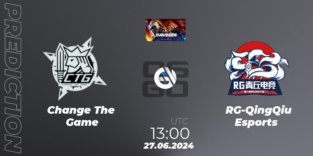 Change The Game - RG-QingQiu Esports: Maç tahminleri. 27.06.2024 at 10:00, Counter-Strike (CS2), QU Pro League