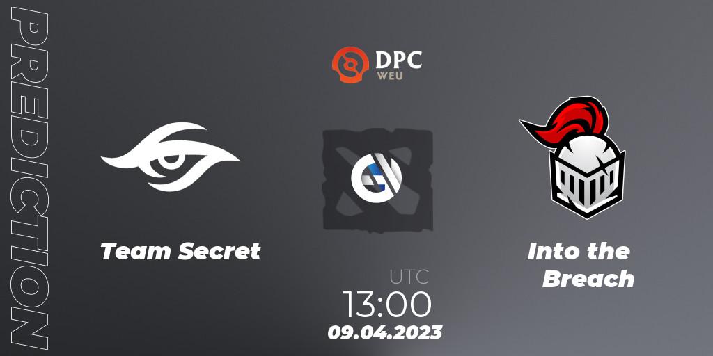 Team Secret - Into the Breach: Maç tahminleri. 09.04.2023 at 12:55, Dota 2, DPC 2023 Tour 2: WEU Division II (Lower)