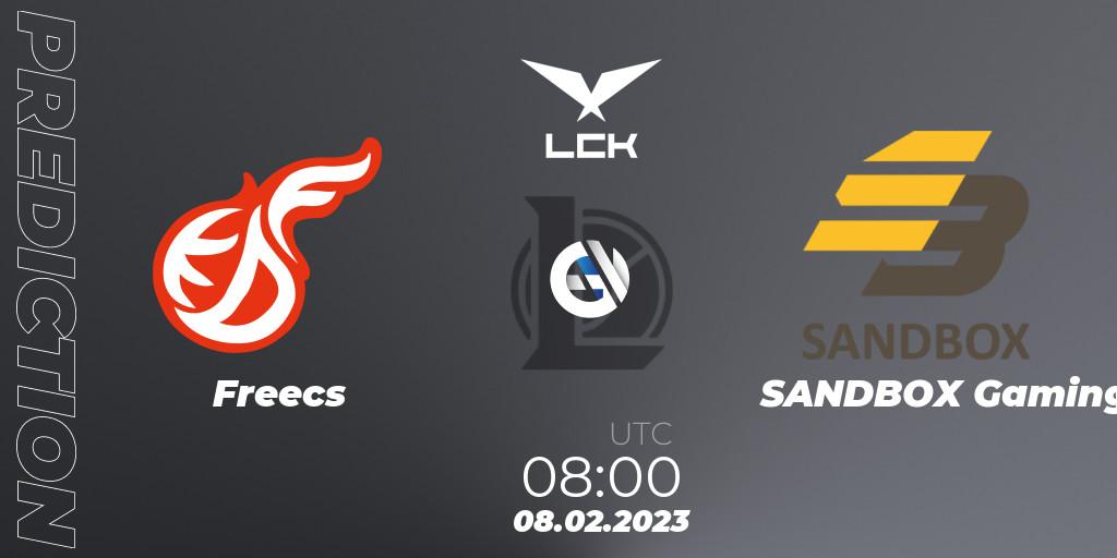 Freecs - SANDBOX Gaming: Maç tahminleri. 08.02.2023 at 08:00, LoL, LCK Spring 2023 - Group Stage