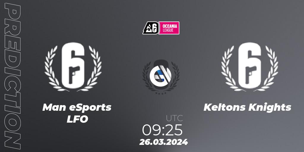 Man eSports LFO - Keltons Knights: Maç tahminleri. 26.03.24, Rainbow Six, Oceania League 2024 - Stage 1