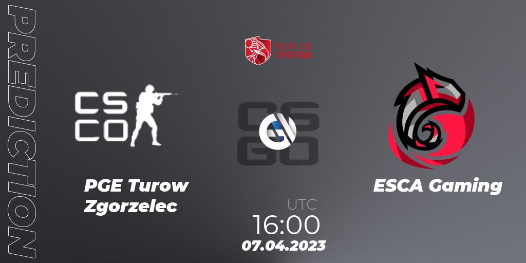 PGE Turow Zgorzelec - ESCA Gaming: Maç tahminleri. 07.04.2023 at 16:00, Counter-Strike (CS2), Polska Liga Esportowa 2023: Split #1