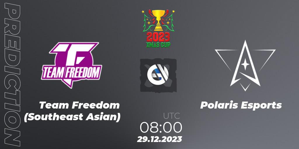 Team Freedom (Southeast Asian) - Polaris Esports: Maç tahminleri. 29.12.2023 at 04:01, Dota 2, Xmas Cup 2023