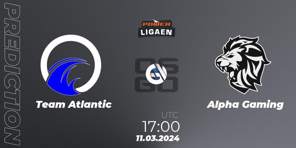 Team Atlantic - Alpha Gaming: Maç tahminleri. 11.03.2024 at 17:00, Counter-Strike (CS2), Dust2.dk Ligaen Season 25