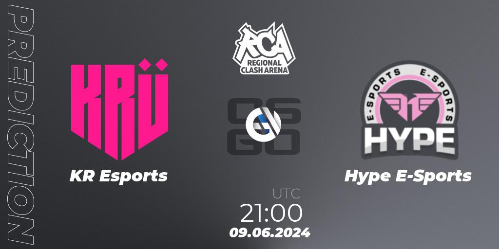 KRÜ Esports - Hype E-Sports: Maç tahminleri. 09.06.2024 at 21:00, Counter-Strike (CS2), Regional Clash Arena South America