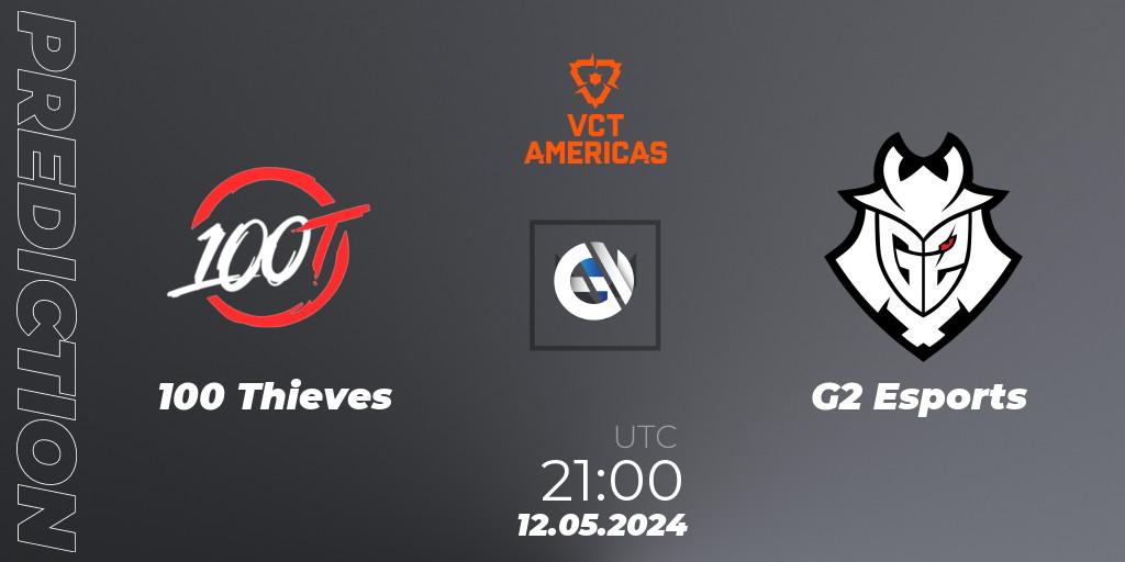 100 Thieves - G2 Esports: Maç tahminleri. 12.05.2024 at 21:00, VALORANT, VCT 2024: Americas League - Stage 1