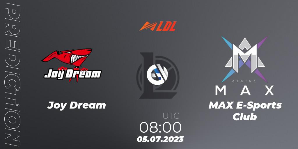 Joy Dream - MAX E-Sports Club: Maç tahminleri. 05.07.2023 at 08:00, LoL, LDL 2023 - Regular Season - Stage 3
