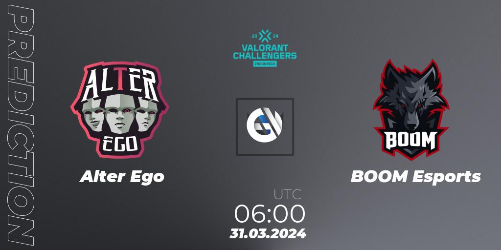 Alter Ego - BOOM Esports: Maç tahminleri. 31.03.24, VALORANT, VALORANT Challengers Indonesia 2024: Split 1