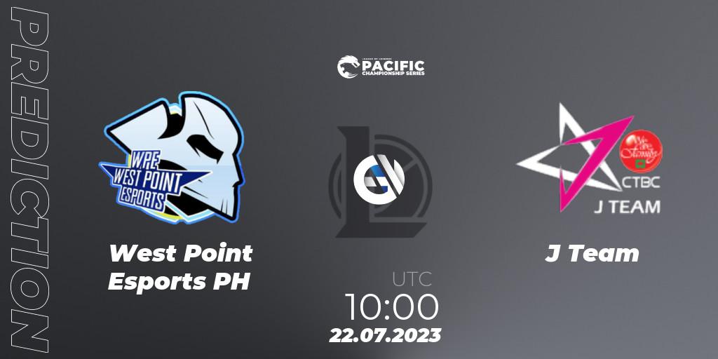 West Point Esports PH - J Team: Maç tahminleri. 22.07.2023 at 10:00, LoL, PACIFIC Championship series Group Stage