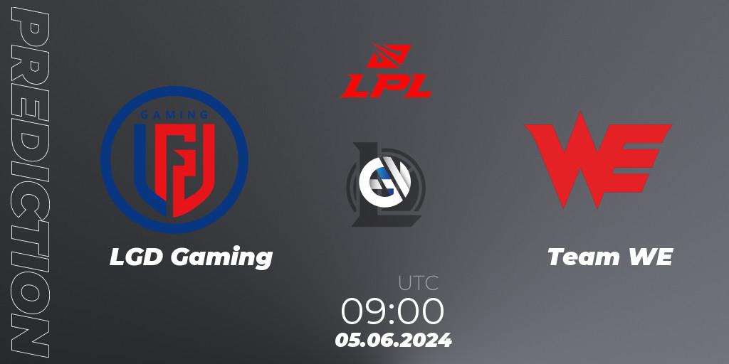 LGD Gaming - Team WE: Maç tahminleri. 05.06.2024 at 09:00, LoL, LPL 2024 Summer - Group Stage