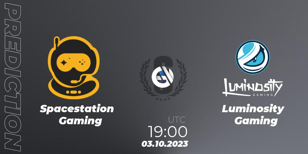 Spacestation Gaming - Luminosity Gaming: Maç tahminleri. 03.10.2023 at 19:00, Rainbow Six, North America League 2023 - Stage 2 - Last Chance Qualifier