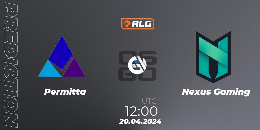 Permitta - Nexus Gaming: Maç tahminleri. 20.04.24, CS2 (CS:GO), RES European Series #2