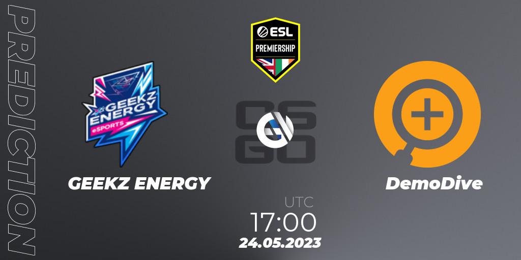 GEEKZ ENERGY - DemoDive: Maç tahminleri. 24.05.2023 at 17:00, Counter-Strike (CS2), ESL Premiership Spring 2023
