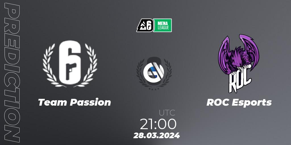 Team Passion - ROC Esports: Maç tahminleri. 28.03.2024 at 21:00, Rainbow Six, MENA League 2024 - Stage 1