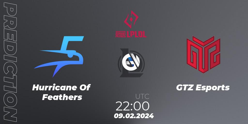 Hurricane Of Feathers - GTZ Esports: Maç tahminleri. 09.02.2024 at 22:00, LoL, LPLOL Split 1 2024