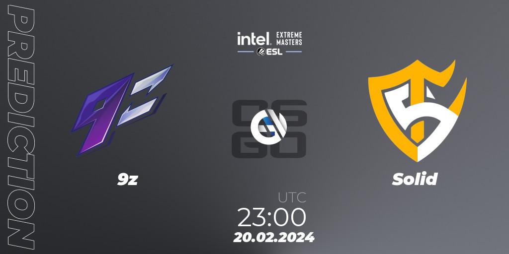 9z - Solid: Maç tahminleri. 20.02.2024 at 23:15, Counter-Strike (CS2), Intel Extreme Masters Dallas 2024: South American Open Qualifier #2