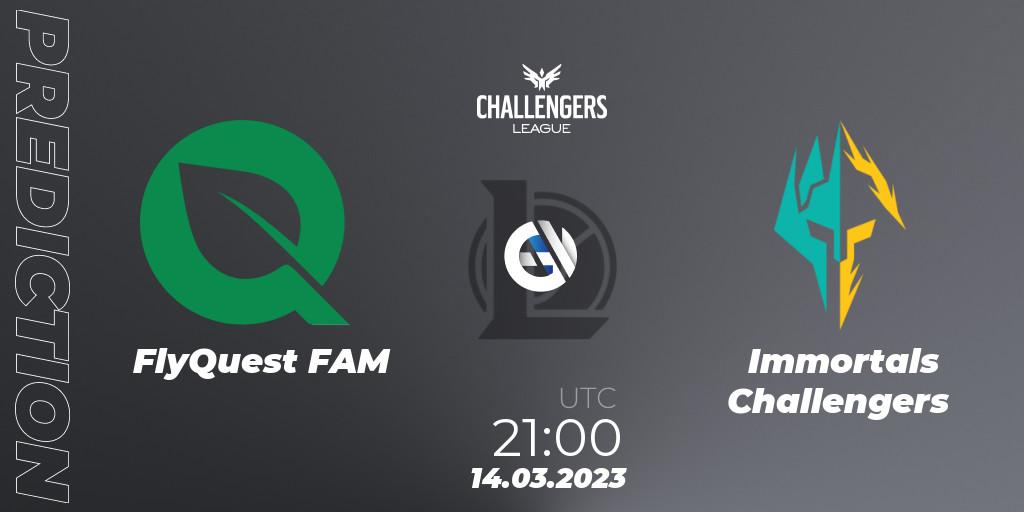FlyQuest FAM - Immortals Challengers: Maç tahminleri. 14.03.23, LoL, NACL 2023 Spring - Playoffs