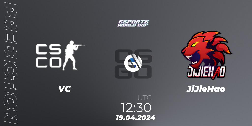 VC - JiJieHao: Maç tahminleri. 19.04.2024 at 12:30, Counter-Strike (CS2), Esports World Cup 2024 Middle Eastern Closed Qualifier