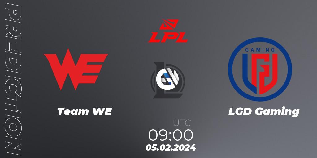 Team WE - LGD Gaming: Maç tahminleri. 05.02.2024 at 09:00, LoL, LPL Spring 2024 - Group Stage
