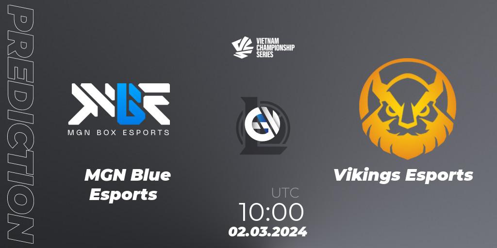 MGN Blue Esports - Vikings Esports: Maç tahminleri. 02.03.2024 at 10:00, LoL, VCS Dawn 2024 - Group Stage
