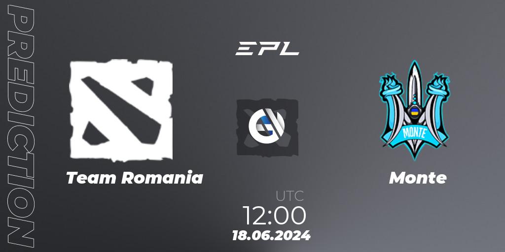 Team Romania - Monte: Maç tahminleri. 18.06.2024 at 12:00, Dota 2, European Pro League Season 19: Division 2