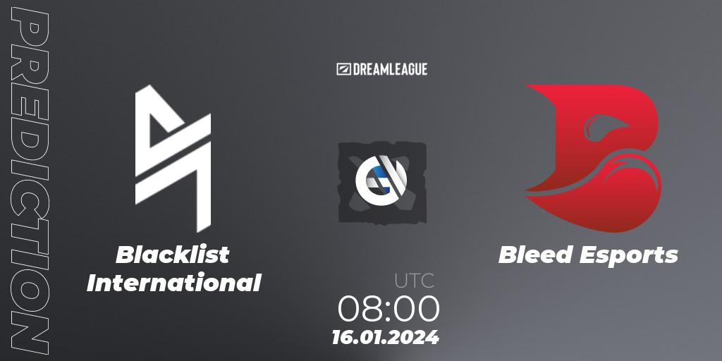 Blacklist International - Bleed Esports: Maç tahminleri. 16.01.2024 at 08:00, Dota 2, DreamLeague Season 22: Southeast Asia Closed Qualifier