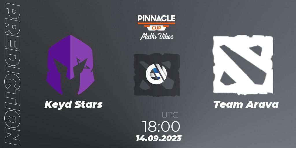 Keyd Stars - Team Arava: Maç tahminleri. 14.09.2023 at 18:00, Dota 2, Pinnacle Cup: Malta Vibes #3