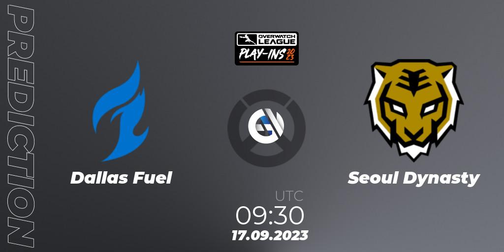 Dallas Fuel - Seoul Dynasty: Maç tahminleri. 17.09.2023 at 09:30, Overwatch, Overwatch League 2023 - Play-Ins