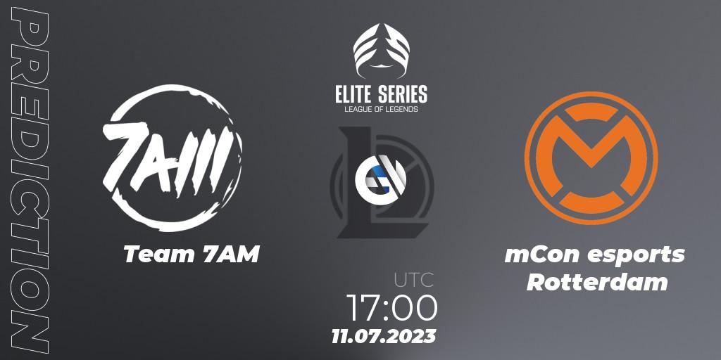 Team 7AM - mCon esports Rotterdam: Maç tahminleri. 11.07.2023 at 17:00, LoL, Elite Series Summer 2023