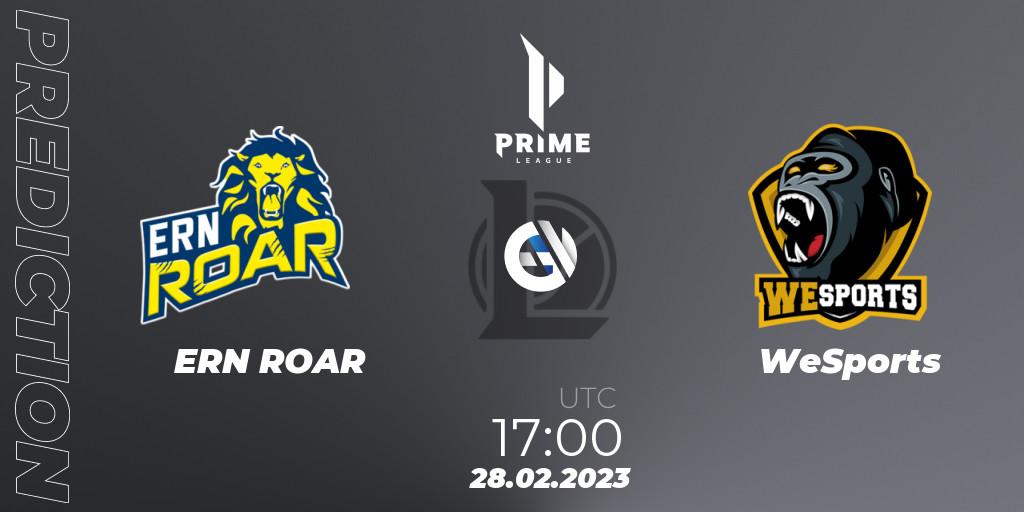 ERN ROAR - WeSports: Maç tahminleri. 28.02.23, LoL, Prime League 2nd Division Spring 2023 - Group Stage