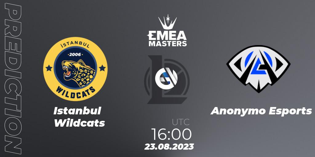 Istanbul Wildcats - Anonymo Esports: Maç tahminleri. 23.08.23, LoL, EMEA Masters Summer 2023