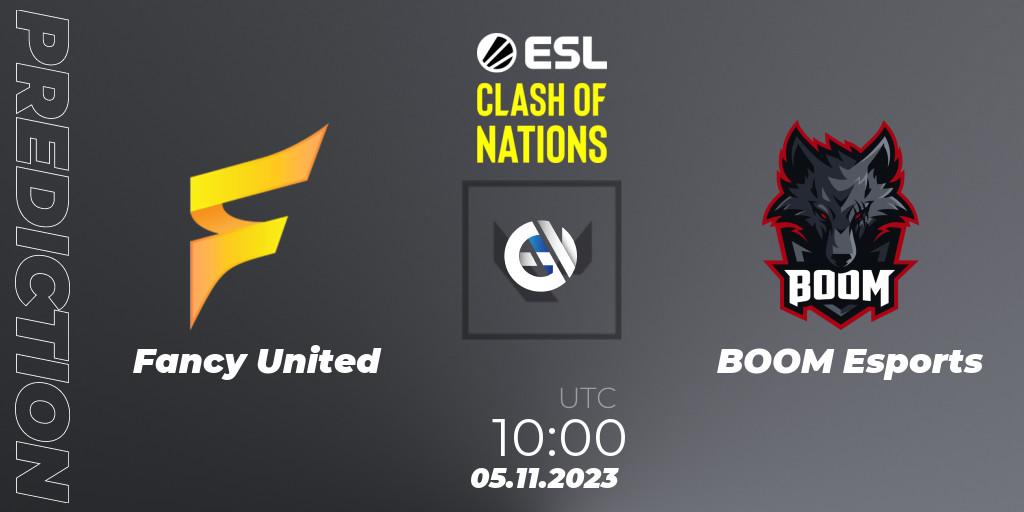 Fancy United - BOOM Esports: Maç tahminleri. 05.11.2023 at 10:00, VALORANT, ESL Clash of Nations 2023 - SEA Closed Qualifier