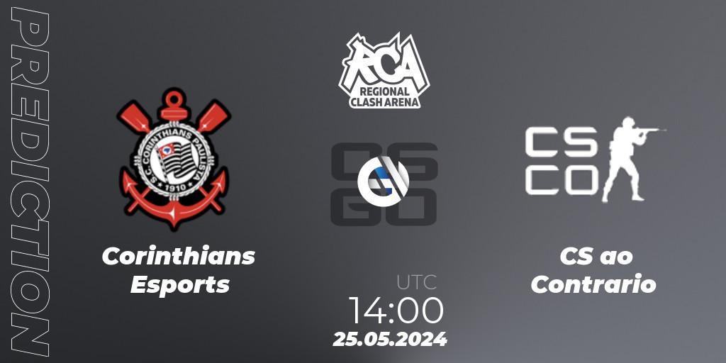 Corinthians Esports - CS ao Contrario: Maç tahminleri. 25.05.2024 at 14:00, Counter-Strike (CS2), Regional Clash Arena South America: Closed Qualifier