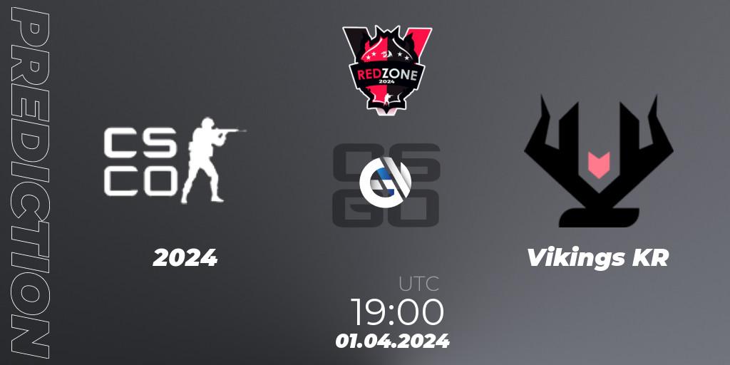 2024 - Vikings KR: Maç tahminleri. 01.04.2024 at 19:00, Counter-Strike (CS2), RedZone PRO League 2024 Season 2