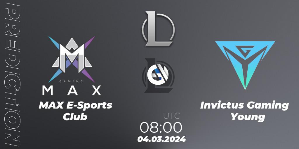 MAX E-Sports Club - Invictus Gaming Young: Maç tahminleri. 04.03.24, LoL, LDL 2024 - Stage 1